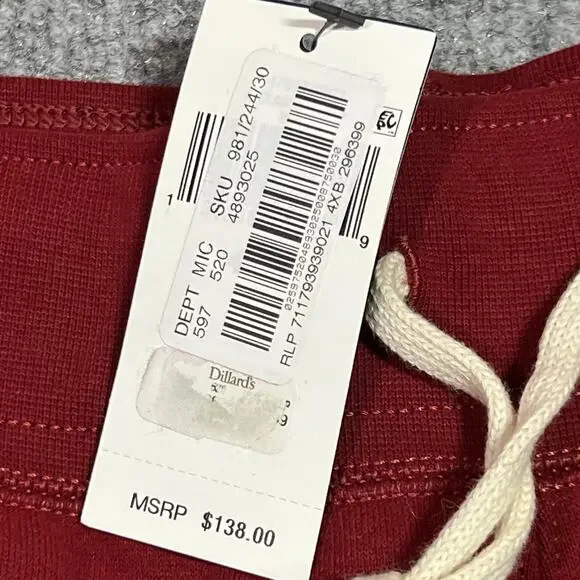 Polo Ralph Lauren Pants Mens Big 4X Red Fleece Sweatpants Lounge Drawstring - Picture 6 of 13